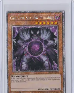 Yugioh Caius the Shadow Monarch RA03-EN194 Platinum Secret Rare NM - Image 1