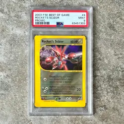 PSA 9 ROCKET'S SCIZOR #4 - Best of Game - 2003 WOTC promo Pokemon Card! - Image 1