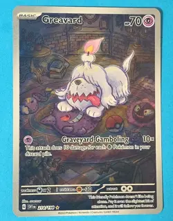 Pokemon TCG: Greavard 214/198 Scarlet & Violet Base Set Holo Pack Fresh Card - Image 1