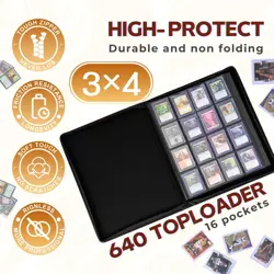 Jumbo Toploader Binder - Holds 640+ Top Loaders for Cards, 16 Pocket Top Load... - Image 3