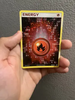 Fire Energy 102/106 DOUBLE SWIRL Holo Card TCG Nintendo Pokemon - Image 1