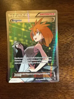 Brigette 161/162 XY Breakthrough Full Art Holo Trainer Supporter Pokemon Card MP - Image 1