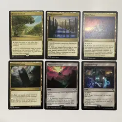 6 Magic The Gathering Cards *Commander Deck Land Lot* WOTC TCG CCG MTG NM - Image 1