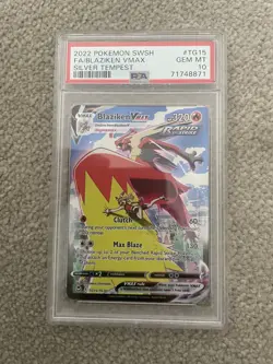 Pokemon Card Blaziken VMAX TG15/TG30 - Silver Tempest Trainer Gallery - PSA 10 - Image 1
