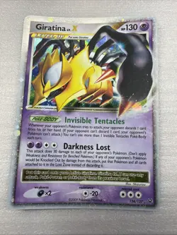 Pokemon TCG Platinum Giratina LV.X Ultra Rare Holo Card 124/127 - Image 1