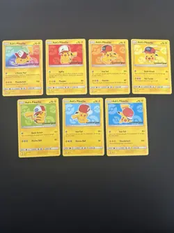 Ash's Pikachu I Choose You Movie Promo Set (7 Cards) COMPLETE SM108-114 POKEMON - Image 1