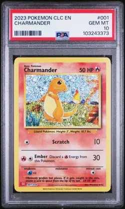 2023 POKEMON CLC-TRADING CARD GAME CLASSIC #001 CHARMANDER PSA 10 - Image 1