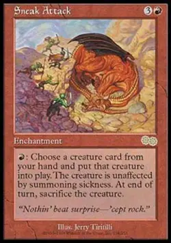 MTG English Sneak Attack NM Normal Urza's Saga - Image 1