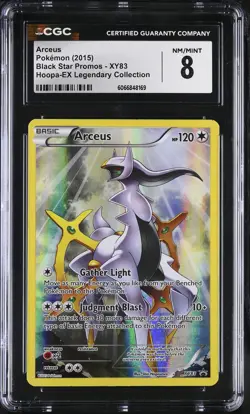 CGC 8 Arceus 2015 Black Star Promos XY83 Holo Pokemon Card - Image 1