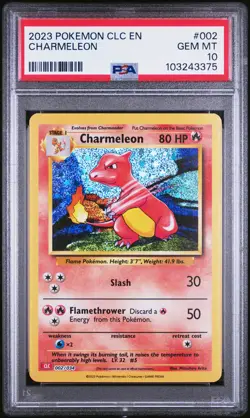 2023 POKEMON CLC-TRADING CARD GAME CLASSIC #002 CHARMELEON PSA 10 - Image 1