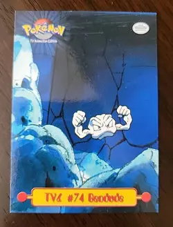 NM! Pokemon TCG - TOPPS Series 1 Puzzle Card TV AnimationEdition TV6 #74 Geodude - Image 1