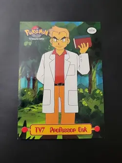 LP! Pokemon Topps TV7 Professor Oak TV AnimationEdition Series 1 Puzzle Card - Image 1