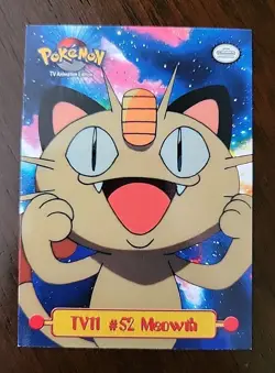 NM! Meowth TV11 Topps Puzzle Card Pokemon TCG Series 1 - Image 1