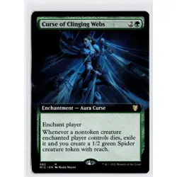 MTG Commander: Innistrad: Midnight Hunt Curse of Clinging Webs Extended Art - Image 1