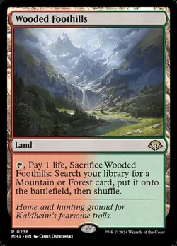 NM Wooded Foothills, MTG, Modern Horizons 3, Magic the Gathering, 236 - Image 1