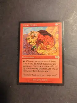 Urza's Saga Sneak Attack Light Play LP English Magic Mtg - Image 1
