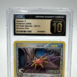 2005 Pokemon Starmie EX Delta Species Reverse Holo Stamped #30 CGC 10 Pristine - Image 2