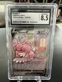 Pokemon TCG 2021 Chilling Reign 183 Blissey V Full Art Holo 183/198 CGC 8.5 - Image 1