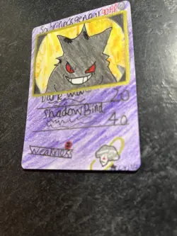 Pokemon TCG Gym Challenge Sabrina's Gengar 29/132 Non Holo artist imitation - Image 5