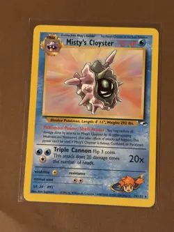 Pokemon TCG Misty's Cloyster Gym Heroes 29/132 Unlimited Rare - Image 1