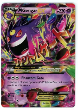2014 Pokemon XY Phantom Forces Mega Gengar EX 35/119 Ultra Rare Holo - HP - Image 1
