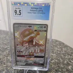 Pokemon - Nihilego GX (SV62/SV94) - Full Art - Hidden Fates CGC Graded 9.5 - Image 1