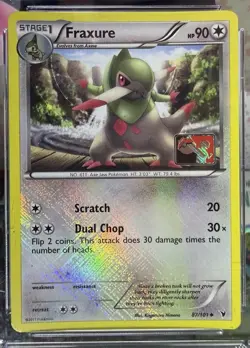Pokemon Fraxure 87/101 CGC GEM MINT 10 Noble Victories Cross Holo Pokemon League - Image 2