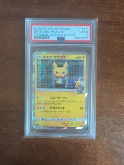 Pokemon Center Tokyo DX Gentleman's Pikachu 210 PSA 6 - Image 1