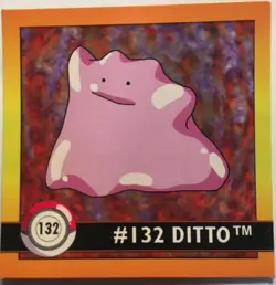 STICKERS POKEMON NEUF N°132 METAMORPH / DITTO ARTBOX DE 1999 - Image 1