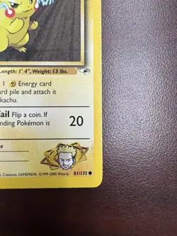Pokemon TCG - 1st Edition Lt. Surge’s Pikachu 81/132 - Rare - Gym Heroes LP+ - Image 5