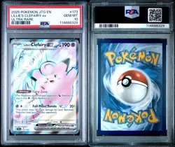 2025 Pokemon Lillie's Clefairy ex #173/159 Sv09: Journey Together Holo - PSA 10 - Image 3