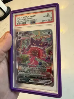 Pokemon TCG Gengar VMAX Secret Alt Art Holo Fusion Strike 271/264 PSA 10 GEM MT - Image 1