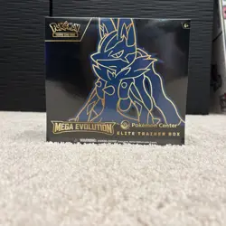 Pokemon TCG Mega Evolution Pokemon Center ETB Lucario - SEALED, IN HAND - Image 1