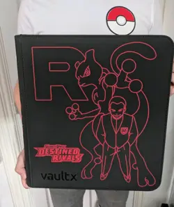 Vault X - 12 Pocket eXo-Tec Zip Binder Folder - Black Pokemon Destined Rivals - Image 1