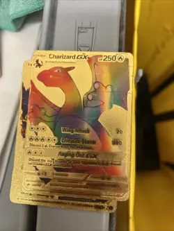 Pokemon Charizard GX Gold Foil Trading Card - Image 1