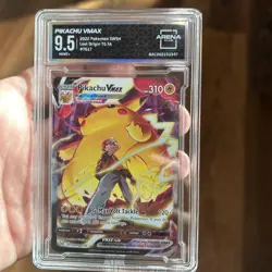 2022 Pokemon SWSH Lost Origin Pikachu VMAX 9.5 Graded Card - Image 1