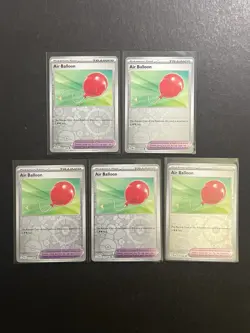 5 Air Balloon 079/086 Reverse Holo Pokemon Card Playset SV Black Bolt PTCG NM - Image 1