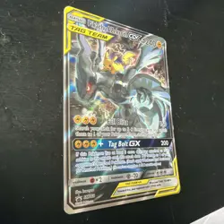 Pikachu & Zekrom GX SM168 Full Art Black Star Promo TAG TEAM Pokemon Card - Image 3