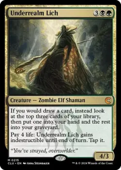 MTG English Underrealm Lich NM Normal Ravnica: Clue Edition - Image 1