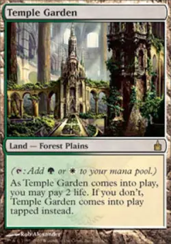 MTG English Temple Garden Light Play Normal Ravnica - Image 1