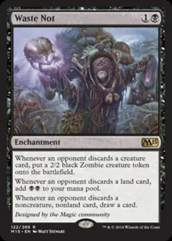 MTG English Waste Not NM Normal Magic 2015 Core Set - Image 1