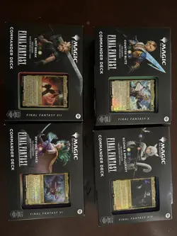 FINAL FANTASY Sealed Commander Deck Display (Set of All 4 Decks) Magic MTG - Image 1