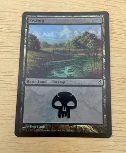 MTG Magic The Gathering Card Swamp Basic Land Foil Fred Fields #290/301 Green - Image 1