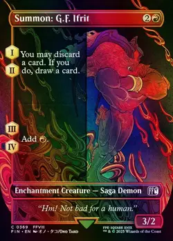 Summon: G.F. Ifrit (Borderless) FINAL FANTASY (FIN) NM MTG Foil - Image 1