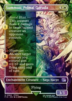 Summon: Primal Garuda (Borderless) FINAL FANTASY (FIN) NM MTG Foil - Image 1