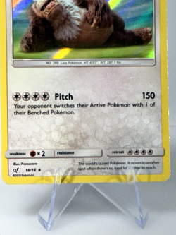2019 Pokemon TCG Slaking Detective Pikachu 18/18 Holo Rare Card - Image 5