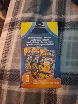 Pokemon TCG Surging Sparks Booster Bundle Sealed with 3 Pokemon Packs - Image 2