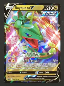 Pokemon TCG Rayquaza V SWSH147 Holo Sword & Shield Black Star Promo NM - Image 1