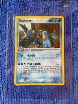 Swampert Holo Rare SWIRL 005/017 Pop Series 1 Pokemon TCG Vintage LP - Image 1