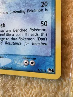 Swampert Holo Rare SWIRL 005/017 Pop Series 1 Pokemon TCG Vintage LP - Image 4